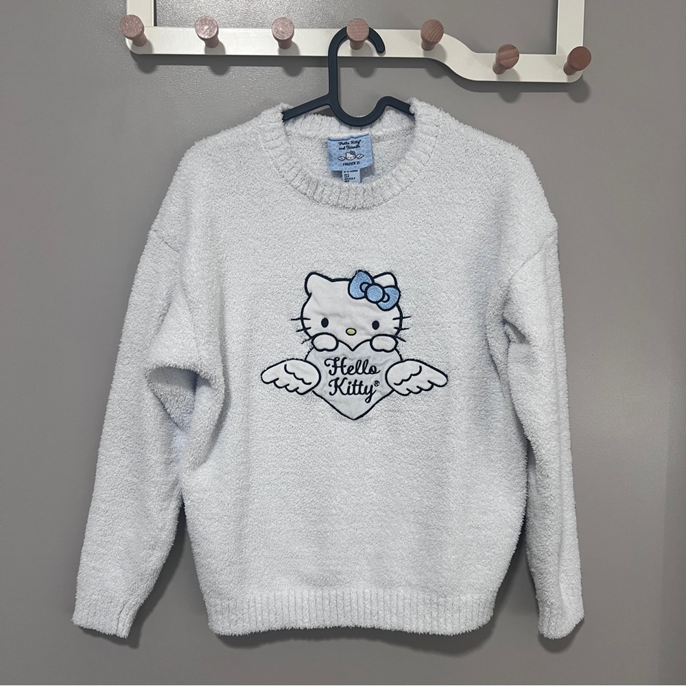 Forever21 X Hello Kitty Blue Angel Fuzzy Sweater
